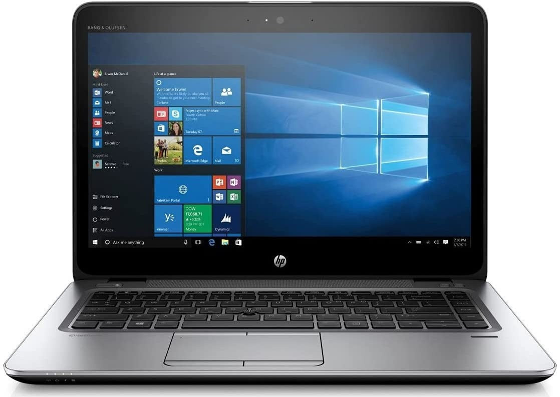 Renewed - HP EliteBook 840 G3 Laptop, Intel Core i5 6th Generation, 8GB DDR4 RAM, 256GB SSD, 14" Screen FHD Windows 10 Pro 64-Bit - Silver | W4Z96AW