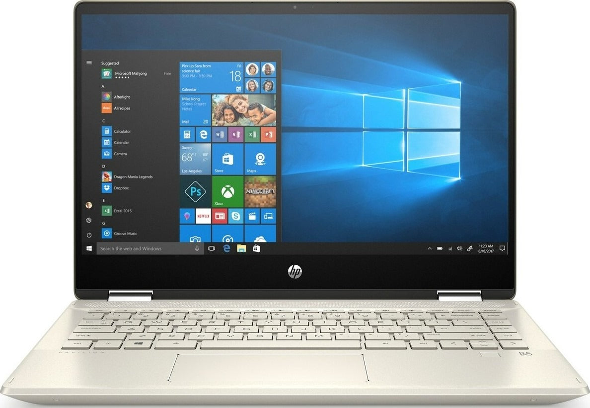 HP Pavilion X360 14 Intel Core i5 10210U 1.6 Ghz, 8GB Ram, 512GB SSD, Stylus Pen, 14.0 FHD Touch- Flip, 2GB NVIDIA, Bluetooth, Camera, Windows 10 - Gold | DH1036E-1C4F4EA-GLD