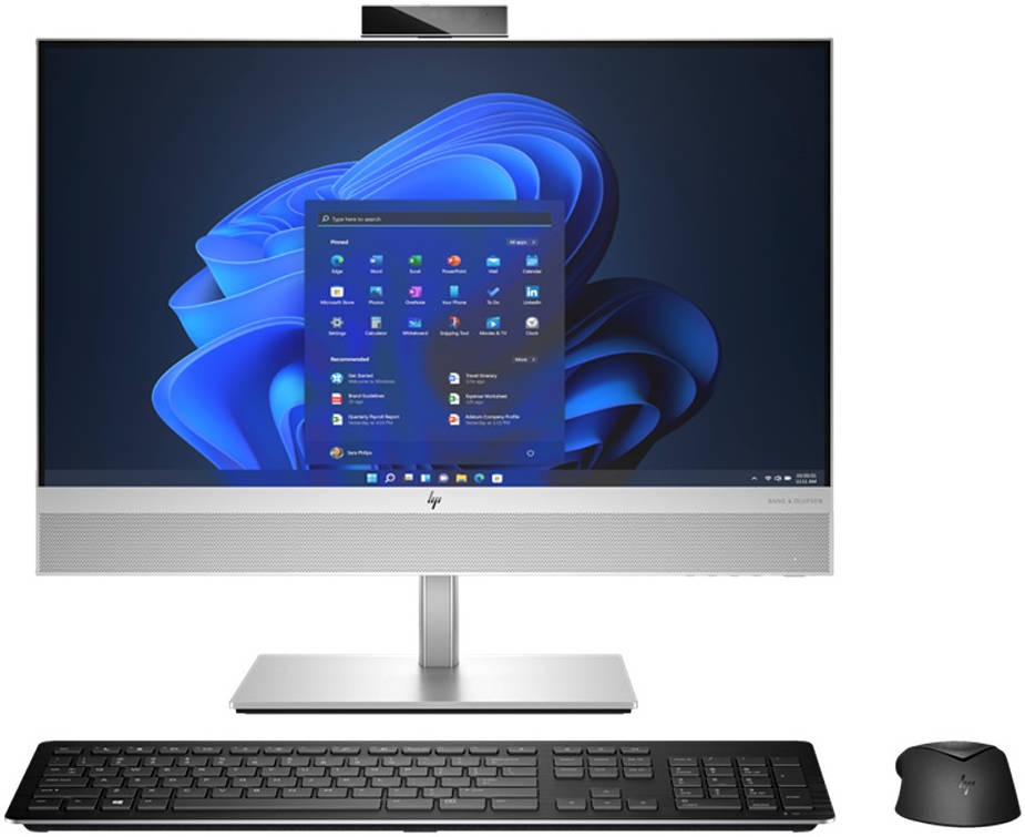 HP EliteOne 840 G9 All-in-One Desktop PC, 23.8" FHD IPS Display, Intel Core i7-12700, 16GB RAM, 512GB SSD, HP 655 Wireless English Keyboard & Mouse, FreeDOS, Silver | 5L308ES#BH5