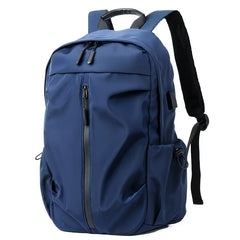 Lightweight Solid Color Double Shoulder Backpack – Men's Fashion Laptop Backpack for Sports, Travel, Commuting & Students