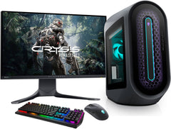 Dell Alienware Gaming Desktop Bundle - 13th Gen Core i7-13700KF, 32GB RAM, 1TB SSD + 1TB HDD, Nvidia GeForce RTX 4090, Dell Alienware 27" QHD Gaming Monitor 180Hz OC , Alienware Gaming KB + Mouse