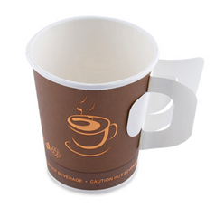 Paper Cups with Handle | 50 CUPS-Pack | Disposable Hot Beverage Cups | 20 Packs per Carton