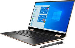 HP Spectre X360 13T 13.3'' FHD OLED Touch Screen Convertible Laptop, 11th Gen Intel Core i7-1165G7 1.2Ghz, 16GB RAM, 1TB SSD, Windows 10 Home, With Pen, Nightfall Black/Gold | 9AJ99AV-6