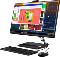 Lenovo Ideacentre AIO 3 27" All-in-One IPS Display, Intel Core i5-1135G7 2.4 GHz, 8 GB RAM, 1 TB HDD, DVD RW, Wireless Keyboard and Mouse, DOS, Black | F0FW0053AX