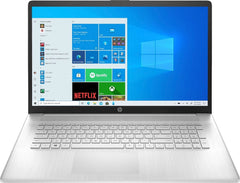 HP 17 Business Laptop Computer 17.3" FHD IPS Display 11th Gen Intel Quad-Core i5-1135G7 (Beats i7-10510U) 12GB RAM 512GB SSD Intel Iris Xe Graphics USB-C Win10 Silver + HDMI Cable