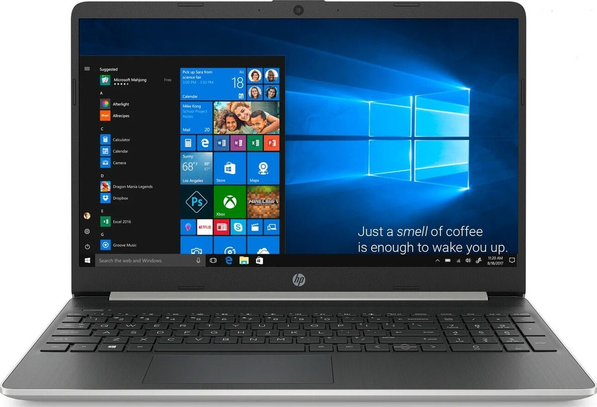 HP 15-dy1071wm Notebook, 15.6" HD i7-1065G7, 1.3GHz 8GB RAM, 256GB SSD, Win 10 Home, English Key Board - Silver | 8MM67UA