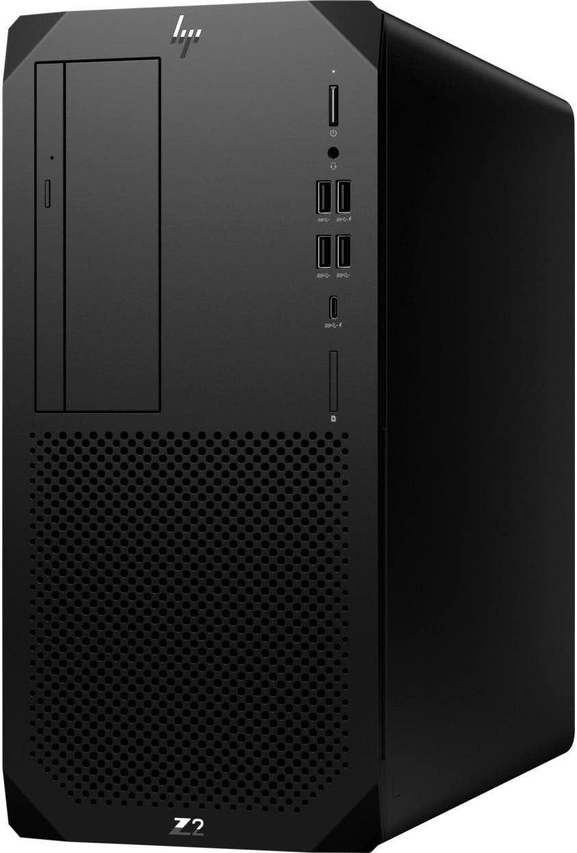 HP Z2 G9 Workstation, Intel Core i7-12700K 2.7 GHz, 32 GB DDR5 RAM, 2TB M.2 SSD + 1TB 3.5" HDD, Multi DVDRW, NVIDIA Quadro T1000 8GB, HP USB 320K KB + Wired 320M Mouse, Win 11, Black | HP Z2-G9