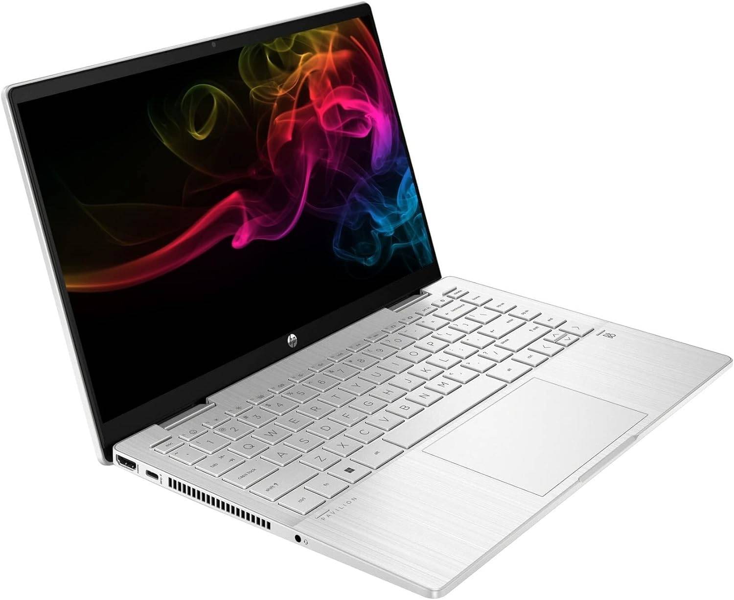 2022 HP Pavilion x360 2-in-1 14" FHD Touchscreen Convertible Laptop, Intel Core i5-1235U, 16GB DDR4 RAM, 1TB SSD, Backlit Keyboard, Intel Iris Xe Graphics, Webcam, Windows 11, Silver,ROKC Mousepad