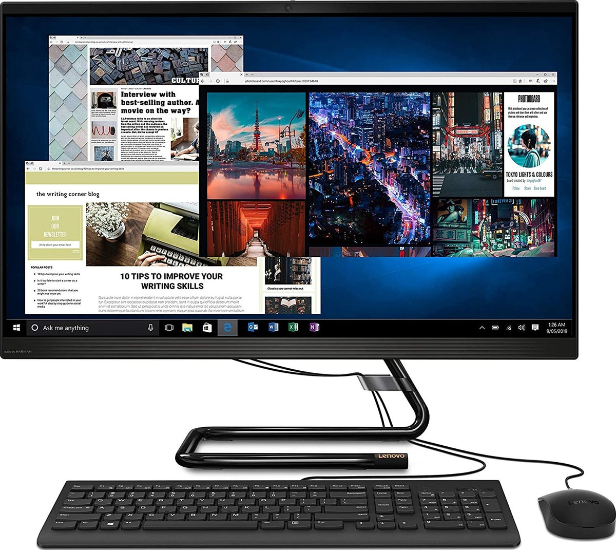 Lenovo AIO 3, Intel Core i7 10700T 2.0 Ghz , 8GB Ram, 1TB HDD, 27" FHD Display, DVDRW Drive, 2GB AMD Radeon Graphics, Windows 10 Home, 1 Year Warranty - Black | F0EY005NAX