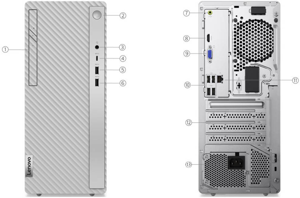 Lenovo IdeaCentre 5 14IAB7 Desktop Computer, Intel Core i5-12400, 8GB DDR4 RAM, 1TB HDD, Integrated Intel UHD Graphics 730, English (UK) USB Calliope KB & Mouse/ Black, DOS, Cloud Grey | 90T3007EAK