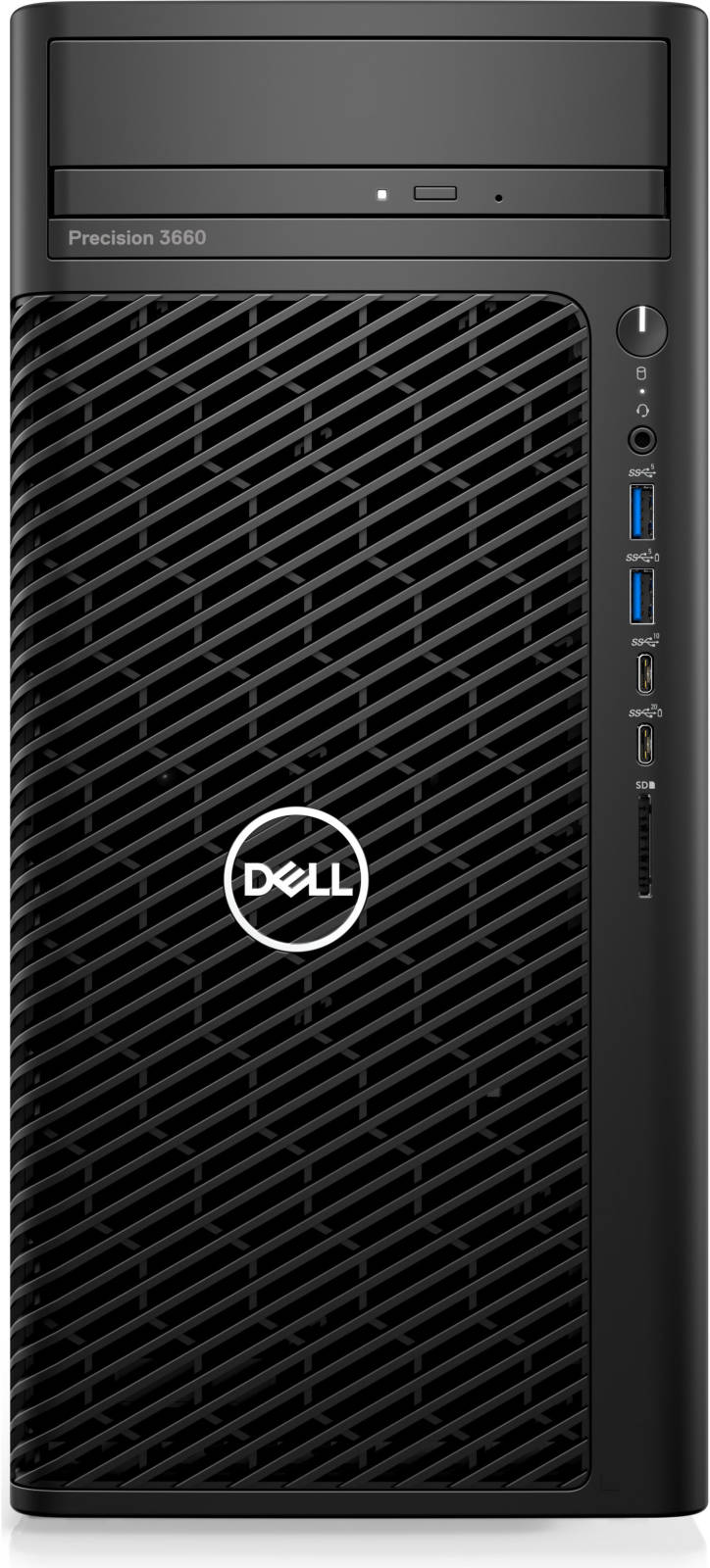 Dell Precision T3660 Tower Workstation PC, Intel Core i7-12700K Processor, 16GB DDR5 4400MH, 512GB M.2 SSD, NVIDIA Quadro T1000 8GB Graphics Card, Optical Mouse & MS116 K/B, Windows 10, Black | T3660