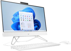 HP CB1015NE AIO 24" Desktop Computer, FHD Touch, IPS Display, Intel Core i7-1255U, 16GB RAM, 512GB SSD, Intel Iris X Graphics, White USB KB & Mouse, Win 11, White | 6J7F8EA-W