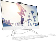 HP 27-cb1126nh AIO Bundle Desktop Computer, 27" FHD Micro-edge IPS Display, 16 GB DDR4 RAM, 512 GB SSD, Intel Iris Xᵉ Graphics, HP 225 Wired K/B & Mouse, Free DOS, White | 88X25EA#BH5