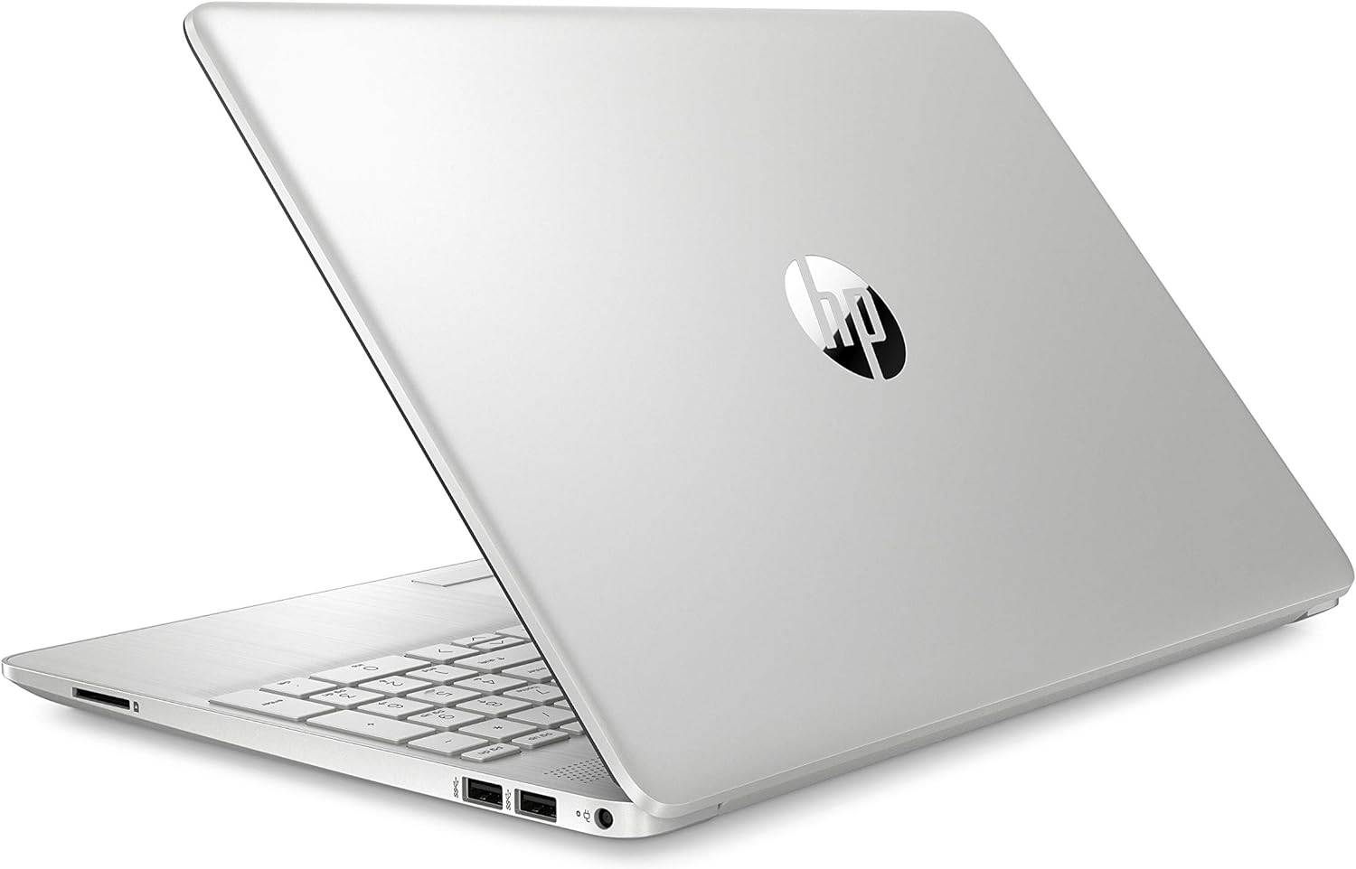 HP Laptop 15-dw3390ne, 15.6" HD,11th Gen Intel Core i3, 4GB RAM, 256GB SSD, Intel UHD Graphics, Windows 11,En -Ar KB Natural silver + HP 15.6 Value Top Load Bag