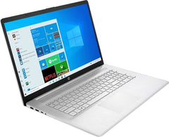 HP 17 Business Laptop Computer 17.3" FHD IPS Display 11th Gen Intel Quad-Core i5-1135G7 (Beats i7-10510U) 12GB RAM 512GB SSD Intel Iris Xe Graphics USB-C Win10 Silver + HDMI Cable