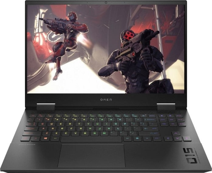 HP Omen 15T 15T-dh1020 Gaming Laptop Intel 10th Gen - Intel Core i7-10750H, 16GB RAM, 1TB HDD + 256GB SSD, 15.6 FHD (1920x1080), Nvidia GTX1660Ti 6GB, Arab Keyboard - DOS Black | 15T-DH1020