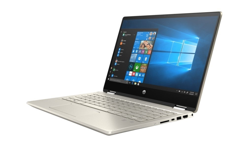 HP Pavilion x360 DH100 14" FHD multi-touch X360 Display, 10th Gen Intel Core i5-10210U, 8 GB RAM DDR4, 256GB SSD, 1TB+16GB Optane, Windows 10, English Keyboard - Gold | 6UR17AV