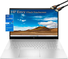 HP ENVY 17 Laptop, 17.3" FHD Touch IPS Display, Intel Core i7-1255U, 64GB RAM, 2TB SSD, Intel Iris Xe Graphics, Backlit ENG K/B, Windows 11 Pro, HDMI Cable, Silver | 1E-82U8-GANH