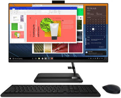 Lenovo IdeaCentre AIO 3 27ITL6 Desktop Computer, 27" FHD IPS Display, Intel Core i7-1165G7, 8GB RAM, 1TB HDD, GeForce MX450 2GB GPU, Wireless Mouse & ENG (UK) Keyboard, Free DOS, Black | F0FW00SBAK