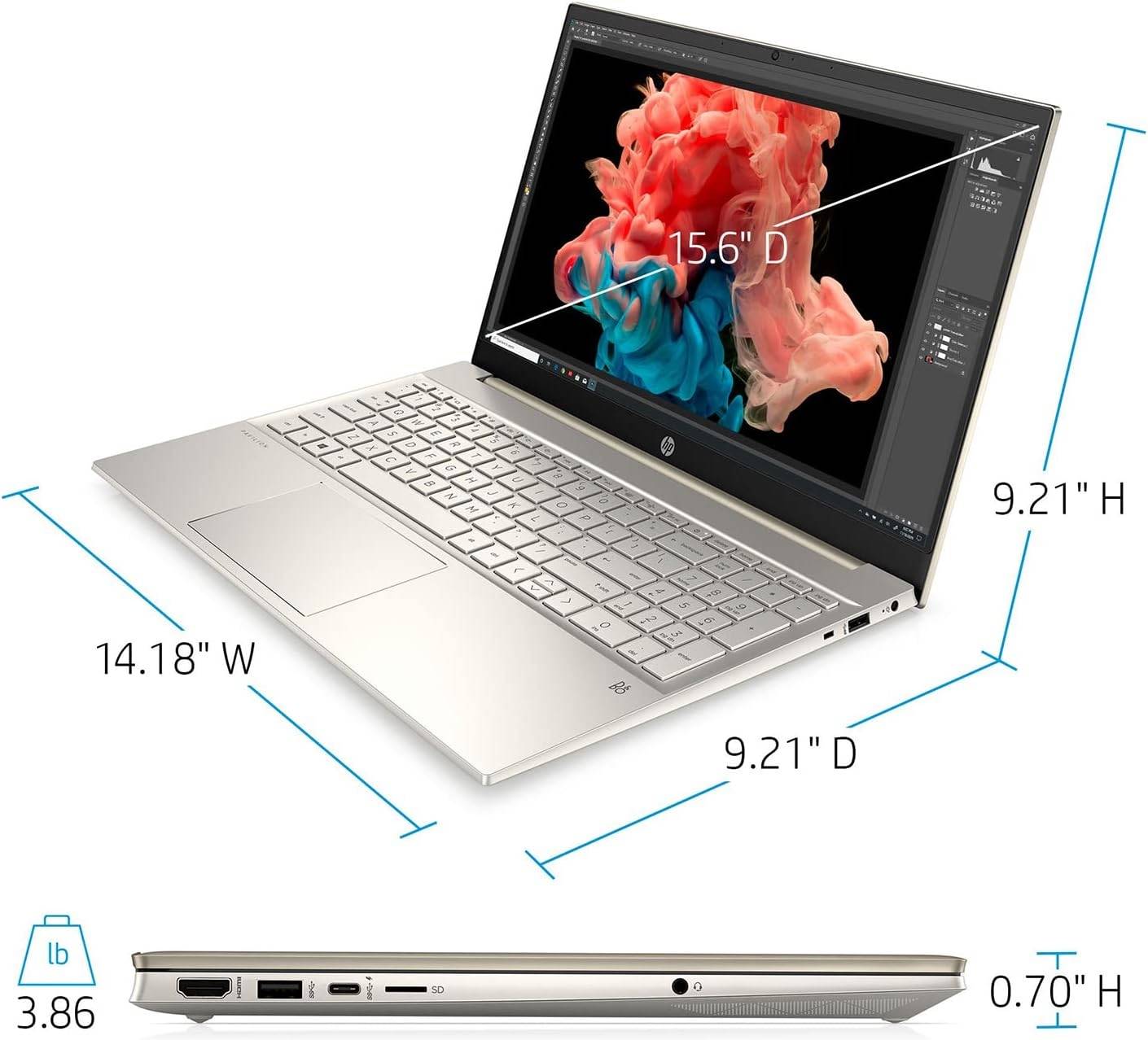 HP 2022 Pavilion Laptop, 15.6" IPS Touchscreen, Intel Core i5-1135G7 (Beats i7-1065G7), 16GB RAM, 1TB NVMe SSD, Backlit Keyboard, Audio by B&O, Wi-Fi 6, Long Battery Life, Micro-Edge, Win11