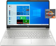 HP 15-EF2127WM Laptop - 15.6" Full HD, AMD Ryzen 5-5500, 8GB RAM, 256GB SSD, Windows 10 Home - Silver | 4J0V2UA#ABA