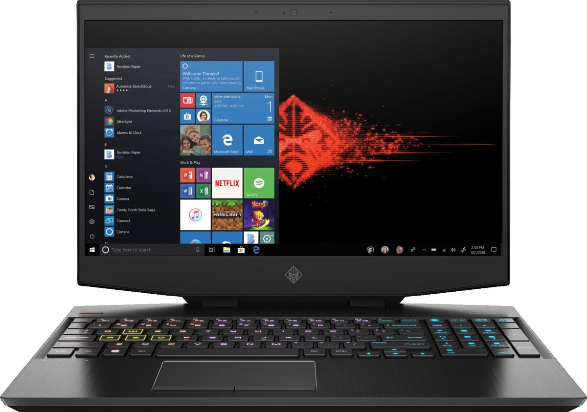 HP OMEN 15-DH1065CL - Intel Core i7-10750H-2.6GHz, 16GB RAM, 1TB HDD+512GB SSD, 15.6" FHD, 8gb Nvidia GeForce RTX 2070 Graphics, Windows 10 Home - Black | 3E915UA