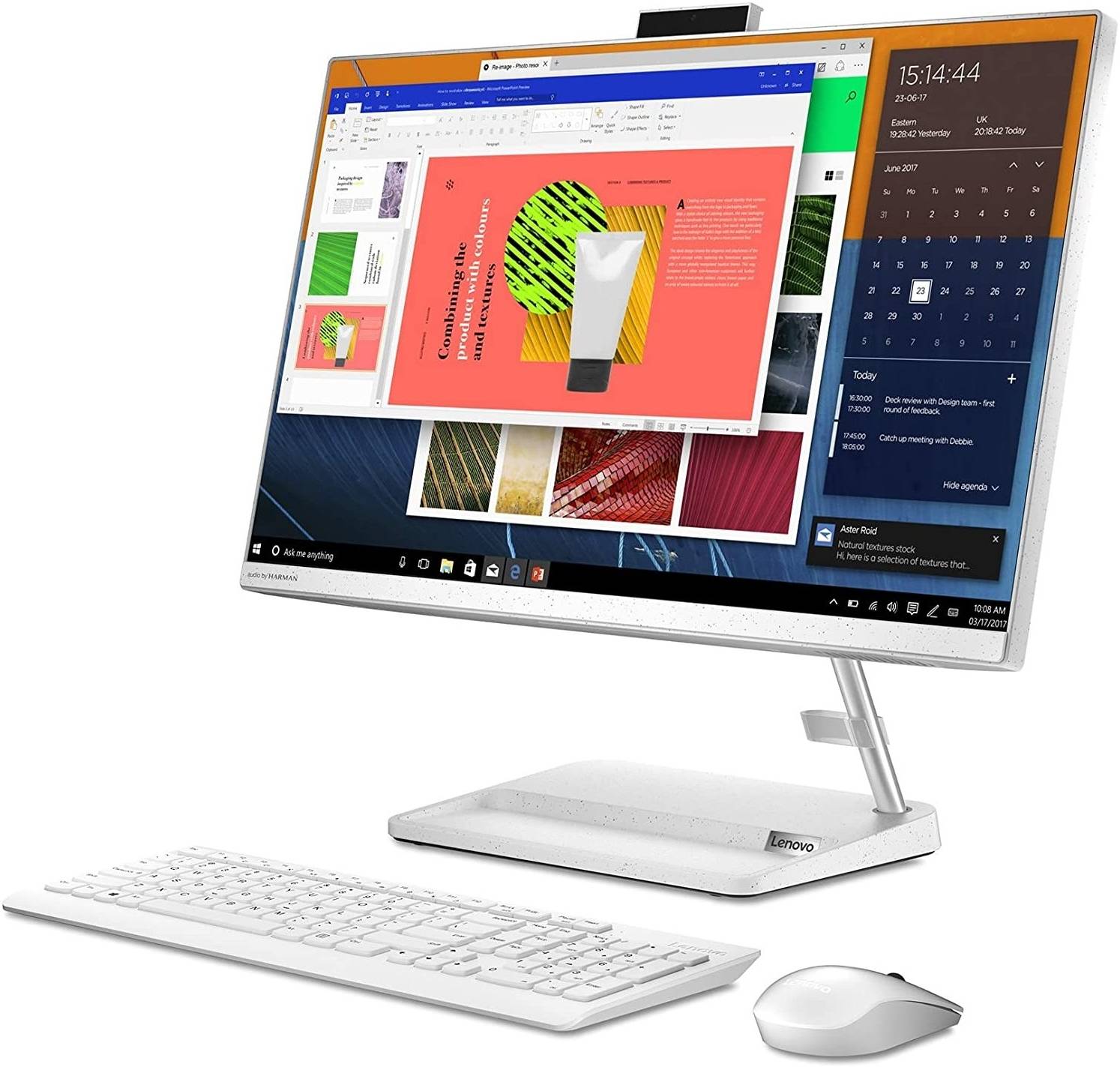 Lenovo IdeaCentre AIO 3 24ITL6 23.8" FHD Touch Screen PC, 11th Gen Intel Core i5-1135G7, 8GB RAM, 1TB HDD, MX450 2GB GDDR6, Wireless KB + Mouse, DOS - No OS, White | F0G00092AX