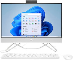 HP CB1015NE AIO 24" Desktop Computer, FHD Touch, IPS Display, Intel Core i7-1255U, 16GB RAM, 512GB SSD, Intel Iris X Graphics, White USB KB & Mouse, Win 11, White | 6J7F8EA-W