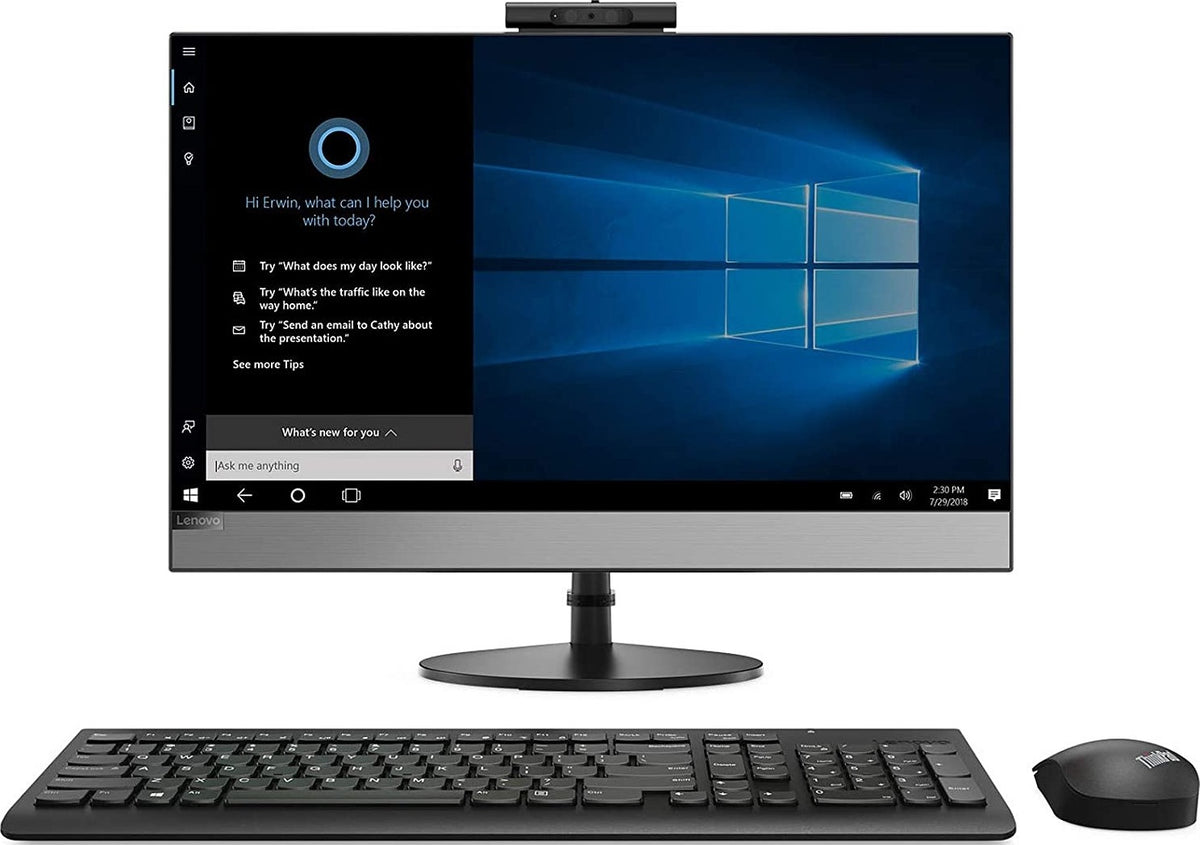 LENOVO AIO INTEL®️CORE I7 8TH|8 GB MEMORY|1TB|DVDRW|2GB VGA|CAMERA|LAN|WIFI|24” WIRELESS KEYBOARD & MOUSE|WIN10 PROFESSIONAL| BLACK | V530-24ICB