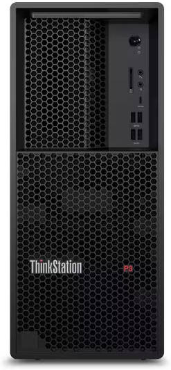 Lenovo ThinkStation P3 Tower Workstation Desktop Computer, Intel Core i7-13700, 16GB RAM, 512GB SSD, Intel UHD Graphics 770, USB ENG-ARAB Traditional K/B & Calliope Mouse, Win11Pro, Black | 30GS000TAX