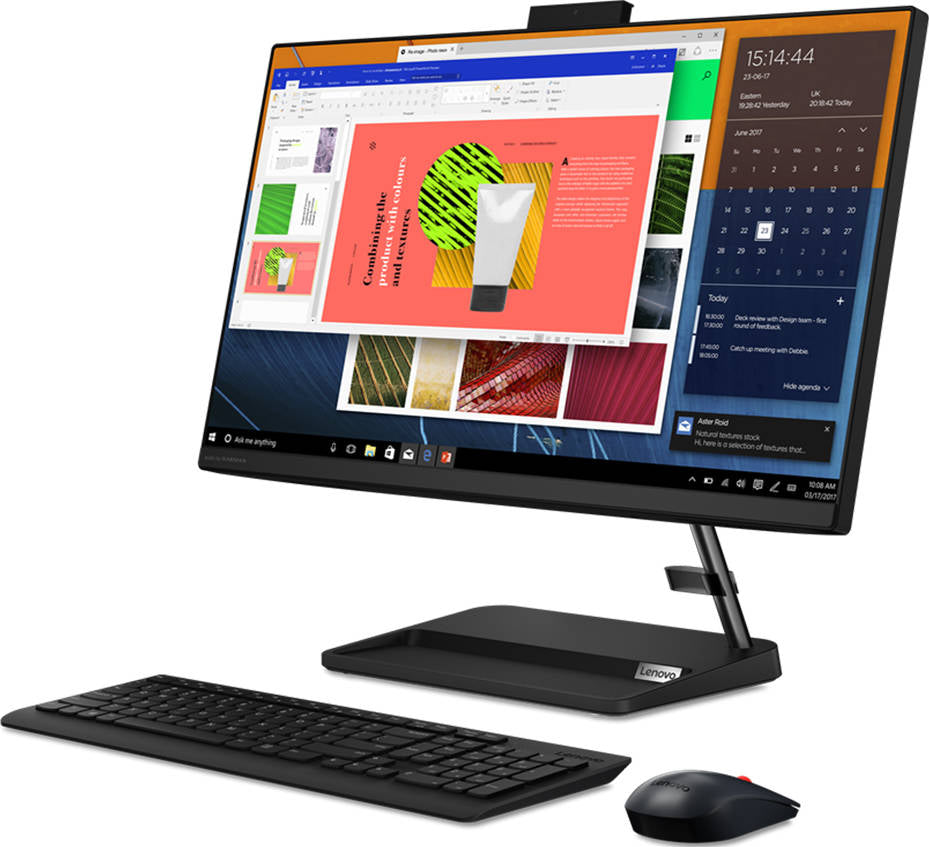 Lenovo IdeaCentre AIO 3 24ITL6 23.8" FHD Non Touch PC, 11th Gen Intel Core i7-1165G7 2.8 Ghz, 8GB DDR4 RAM, 1TB HDD, Intel Iris Xe, Wireless Keyboard + Mouse, DOS - No OS, Black | F0G00109AX