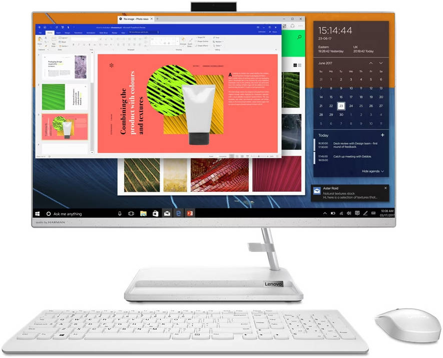 Lenovo IdeaCentre AIO 3 27ITL6 Desktop Computer, 27" FHD IPS Display, Intel Core i5-1155G7, 8GB RAM, 1TB HDD, GeForce MX450 2GB GPU, Wireless Mouse & ENG (UK) K/B, Free DOS, White | F0FW00S9AK