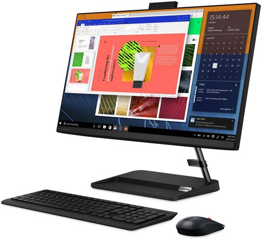 Lenovo IdeaCentre AIO 3 24ITL6 23.8'' FHD Touch Screen PC, 11th Gen Intel Core i5-1135G7, 8GB DDR4 RAM, 1TB HDD, Nvidia Geforce MX450 2GB GDDR6, Wireless KB + Mouse, DOS - No, Black | F0G00093AX