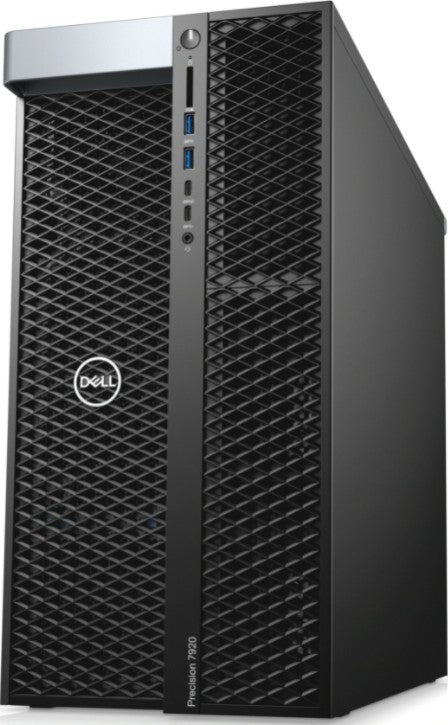 Dell Precision T7920 Workstation, Intel Xeon Silver 4216 2.1GHz, 32GB (2x16GB) DDR4 RAM, 2TB M.2 SSD + 3.5" 2TB 7200rpm HDD, PNY NVIDIA Quadro T1000 8GB, Win 10 Pro, Black | Precision T7920