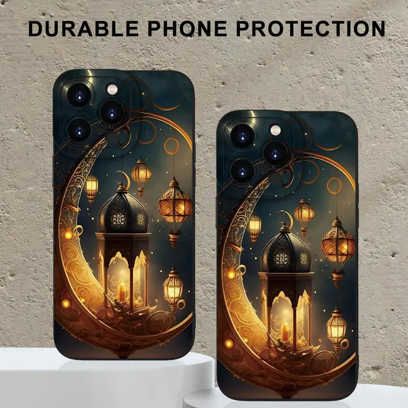 Elegant Crescent Moon Ramadan Phone Case – iPhone 16, 15, 14, 13, 12, 11, XS, XR, X, 7, 8 Plus, Pro Max & Mini