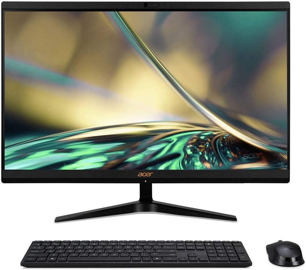 Acer Aspire C24-1800 AIO Desktop Computer, 23.8" FHD LCD Display, Intel Core i5-1335U, 8GB RAM, 512GB SSD, Intel Iris Xe Graphics, ENG-ARAB K/B & Mouse, Win11, Black | DQ.BKMEM.001