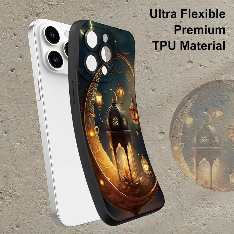 Elegant Crescent Moon Ramadan Phone Case – iPhone 16, 15, 14, 13, 12, 11, XS, XR, X, 7, 8 Plus, Pro Max & Mini