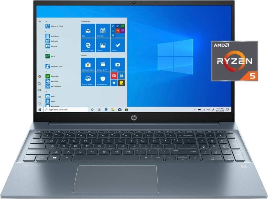 HP Pavilion 15-EH0090WM - AMD Ryzen 5 4500U 2.3 GHz, 8GB SDRAM, 512GB SSD, 15.6 "FHD 1920 x 1080 Laptop, Windows 10 Horizon Blue | 192N4UA