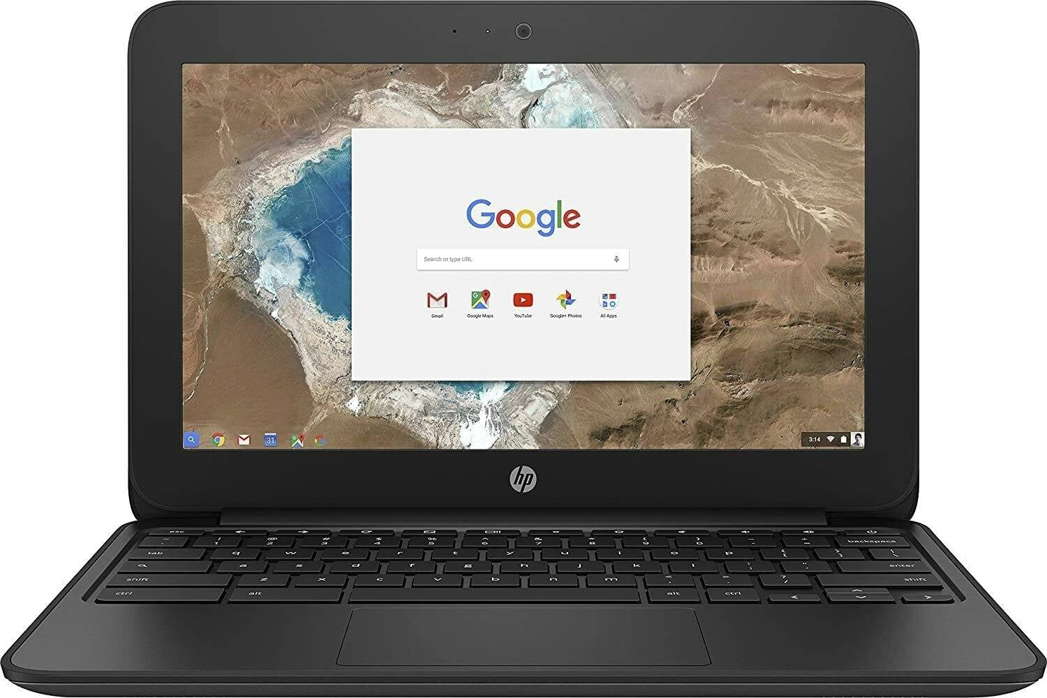 Renewed - HP Chromebook 11 G5 11.6" Laptop, EE Intel Celeron Processor, 4GB RAM, 16GB eMMC SSD, Chrome OS, Black / Silver | Chromebook 11 G5