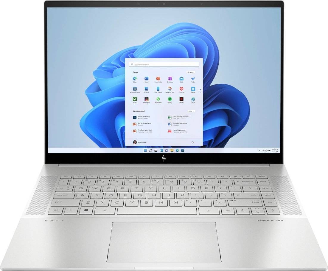 HP Envy 16-h1023dx Laptop, 16" WQXGA Touch IPS Display, Intel Core i9-13900H, 16GB RAM, 1 TB SSD, NVIDIA GeForce RTX 4060 8GB, Backlit ENG Keyboard, Windows 11, Silver | 7Z0P3UA#ABA