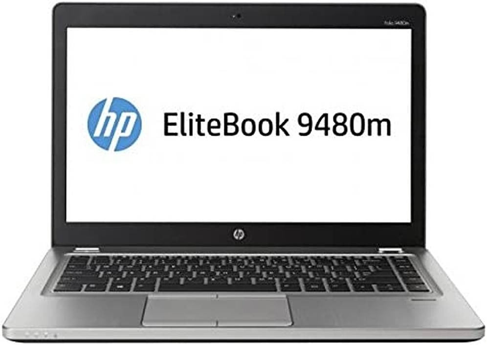 Refurbished - HP Elitebook Folio 9480M Laptop, 14" Diagonal HD Display, Intel core i5 4th Gen Processor, 8GB RAM, 500GB HDD Storage, Windows 10, Silver - Black | 5CG5241L4W