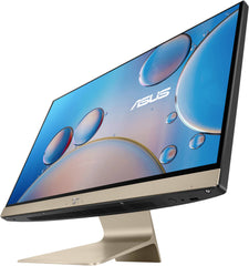 Asus M3700WU All-In-One Desktop Computer, 27" FHD 1920 x 1080 Touch Display, AMD Ryzen 7 5700U, 8GB RAM, 512GB SSD, Radeon Graphics, ENG K/B & Mouse, FreeDOS, Gold / Black | 90PT03410-M00D40