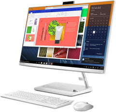 Lenovo IdeaCentre AIO 3 27ITL6 Desktop Computer, 27" FHD IPS Display, Intel Core i5-1155G7, 8GB RAM, 1TB HDD, GeForce MX450 2GB GPU, Wireless Mouse & ENG (UK) K/B, Free DOS, White | F0FW00S9AK