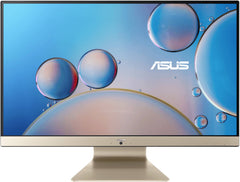 Asus M3700WU All-In-One Desktop Computer, 27" FHD 1920 x 1080 Touch Display, AMD Ryzen 7 5700U, 8GB RAM, 512GB SSD, Radeon Graphics, ENG K/B & Mouse, FreeDOS, Gold / Black | 90PT03410-M00D40