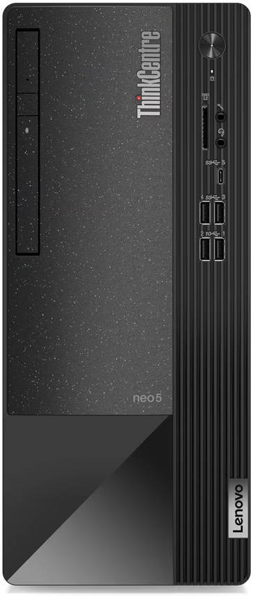 Lenovo ThinkCentre Neo 50t Desktop Computer, Intel Core i3-12100 Processor, 8GB RAM, 1TB HDD, Intel UHD Graphics 730, USB Calliope Black Mouse & ENG(UK) Keyboard, FreeDOS, Black | 11SE00PRGP