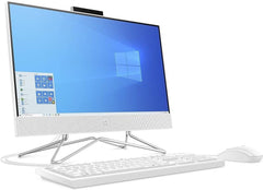 HP 22-df1004ne All-in-One Desktop Computer, 21.5" FHD IPS Display, Intel Core i3-1115G4 CPU, 4GB RAM, 256GB SSD, Integrated Intel UHD Graphics, USB Wired White K/B & Mouse, Win10, White | 3B4Y5EA