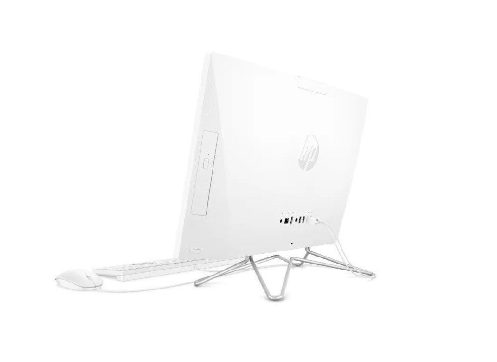 HP 24-DF1033NY 23.8" FHD AIO Desktop PC, 11th Gen Intel Core i3-1125G4, 4GB RAM, 1TB HDD Storage, Intel UHD, DVDRW, Webcam, Wired Keyboard + Mouse, DOS - No OS, Snow White | 466Y7EA