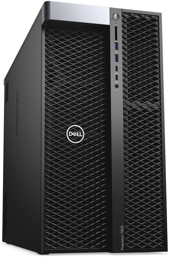 Dell Precision T7920 Workstation, Intel Xeon Silver 4210R 2.4GHz Processor, 64GB DDR4 2933MHz RAM, 256GB SSD + 2TB HDD, Quadro T1000 8GB Graphics, Windows 10 Pro, 8x DVD+, -RW, Black |