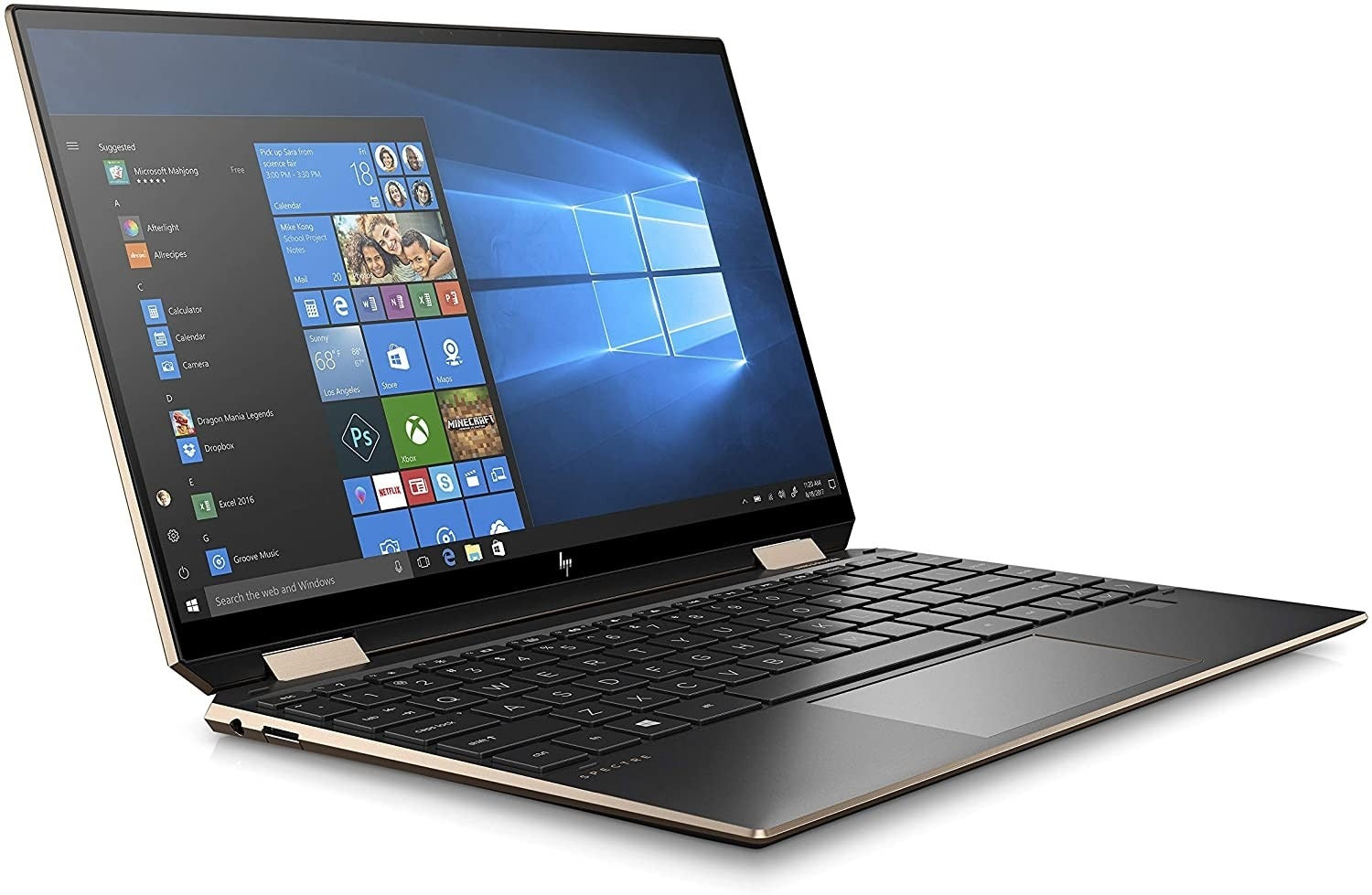 HP Specter X360 13.3" Touchscreen Laptop, Core i7-1065G7 10th Gen, UltraBook Convertible, 1.3GHz, 16 GB RAM, 1 TB SSD , Windows 10 Home, English Keyboard - Nightfall Black I 9CR26EA#ABV