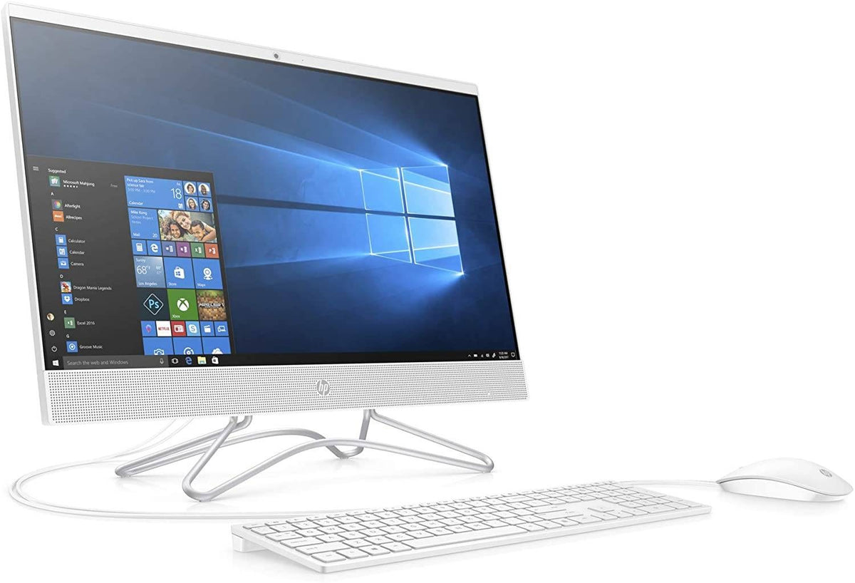 HP All In One 24-DP1038NY 23.8" FHD IPS Touch PC, 11th Gen Intel Core i5-1135G7, 8GB DDR4 RAM, 1TB HDD, Intel Iris Xe, DVDRW, Webcam, With Wired Keyboard + Mouse, Windows 10 Home, Snow White | 46R16PA